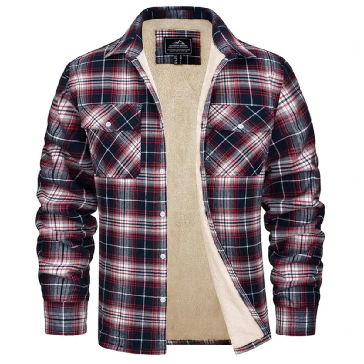 Derrick | Men's Sherpa Lined Plaid Shirt Jacket